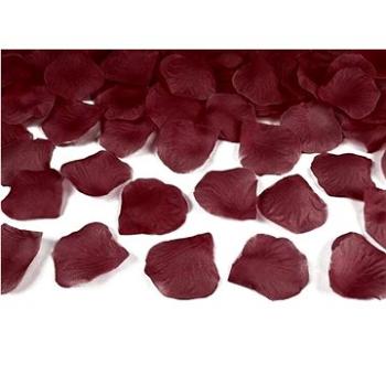 Okvetné lístky ruží textilné – tmavo červené / bordó 100 ks (5901157427137)