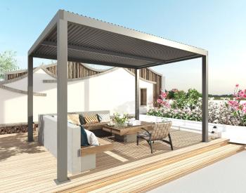 Bioklimatická záhradná pergola L46 3x3 m Antracit