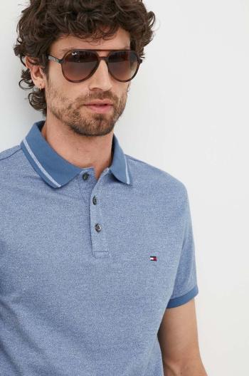 Bavlnené polo tričko Tommy Hilfiger melanžové