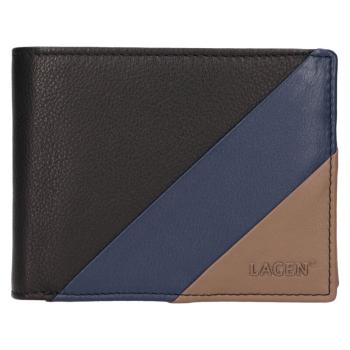 Lagen pánska peňaženka kožená BLC-5315 Black/navy/taupe