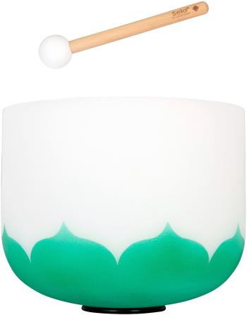 Sela 10" Crystal Singing Bowl Lotus 432 Hz F - Green (Heart Chakra) incl. 1 Wood Mallet Spievajúca miska 10" Heart Chakra