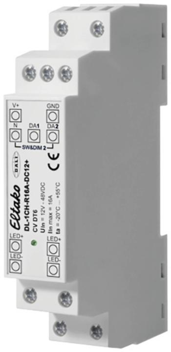 DL-1CH-R16A-DC12+ Eltako  LED stmievač   1-kanálový  DIN lišta, klobúčikové tienidlo