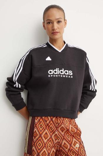 Mikina adidas Tiro dámska, čierna farba, jednofarebná, IX3779