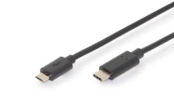 Digitus #####USB-Kabel USB 2.0 #####USB-C™ Stecker, #####USB-Micro-B Stecker 3.00 m čierna dvojžilový tienený