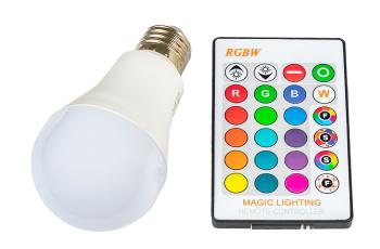 T-LED RGB LED žiarovka 5W E27 Farba svetla: RGB + studená bielá 021171