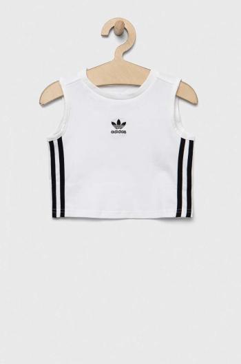 Detský top adidas Originals biela farba, s nášivkou