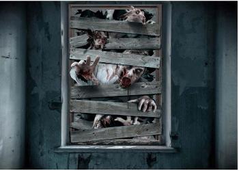 Guirca Dekorácia na okno Halloween - Zombie