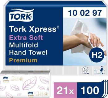 TORK 100297 Xpress® Multifold Premium papierové utierky, skladané (d x š) 34 cm x 21 cm snehovo biela 21 x 100 blistrov