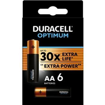 DURACELL Optimum alkalická batéria tužková AA 6 ks (42385)