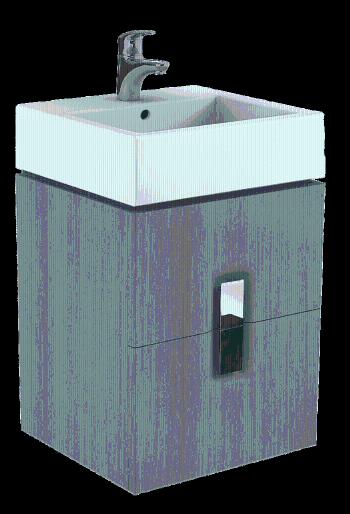 Kúpeľňová skrinka pod umývadlo Kolo Twins 50x46x57 cm v prevedení grafit strieborný 89490000
