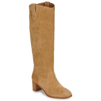 Lauren Ralph Lauren  CARLA-BOOTS-TALL BOOT  Čižmy do mesta Béžová