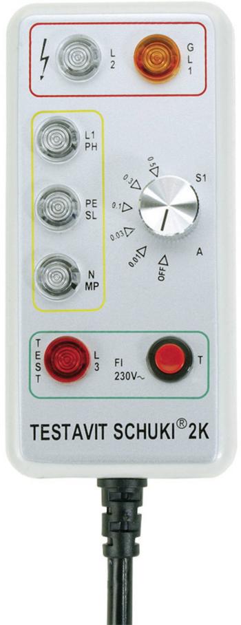 Testboy Testavit Schuki 2K tester zásuviek  CAT III 300 V LED