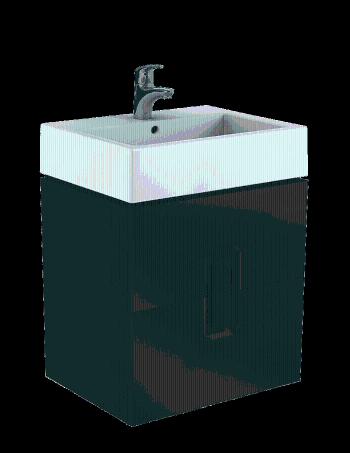 Kúpeľňová skrinka pod umývadlo Kolo Twins 60x46x57 cm čierna mat 89494000