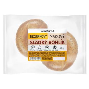 ALLNATURE Bezlepkový makový sladký rožok čerstvý 120 g