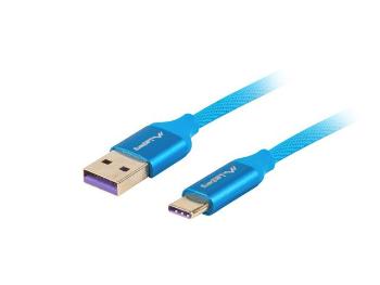 LANBERG USB-C (M) na USB-A (M) 2.0 kábel 1m, modrý, (Huawei 5A)