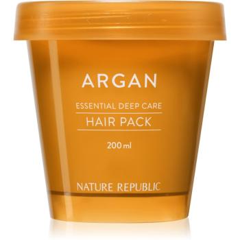 NATURE REPUBLIC Argan Essential Deep Care Hair Pack hydratačná a vyživujúca maska pre poškodené vlasy 200 ml