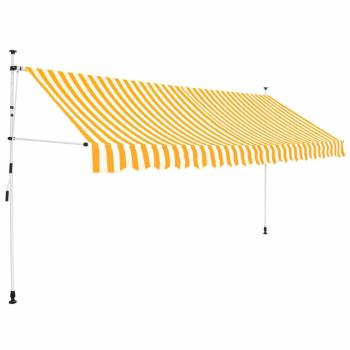 Ručne zaťahovacia markíza 300x120 cm Dekorhome Biela / oranžová