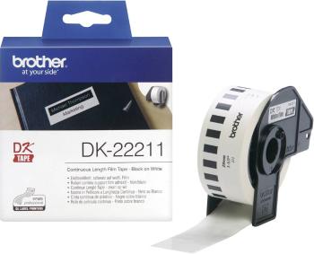 Brother DK-22211 etikety v roli 29 mm x 15.24 m fólia biela 1 ks permanentné DK22211 univerzálne etikety