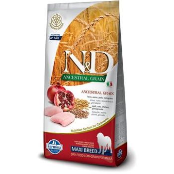 N&D low grain dog adult maxi chicken & Pomegranat 12 kg (8010276036247)