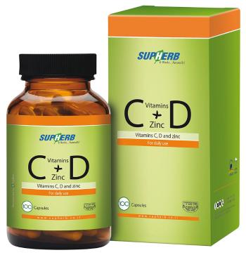 SUPHERB Vitamíny C+D & zinok 100 ks