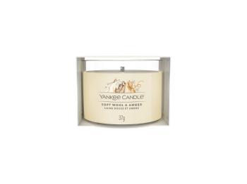 Yankee Candle Votívna sviečka v skle Soft Wool & Amber 37 g