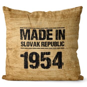 Vankúš Made In + rok (Veľkosť: 40 x 40 cm, rok: 1954)