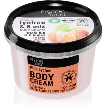 Organic Shop Lychee & 5 Oils ošetrujúci telový krém 250 ml