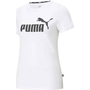 Puma  Tričká s krátkym rukávom Ess Logo Tee  Biela
