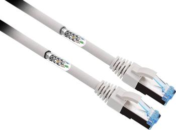 Renkforce RF-4724936 RJ45 sieťové káble, prepojovacie káble CAT 6A S/FTP 10.00 m sivá veľmi flexibilné vyhotovenie, pozl