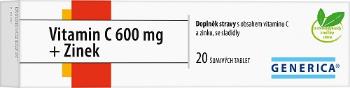 Generica Vitamin C 600 mg + Zinok 20 šumivých tabliet