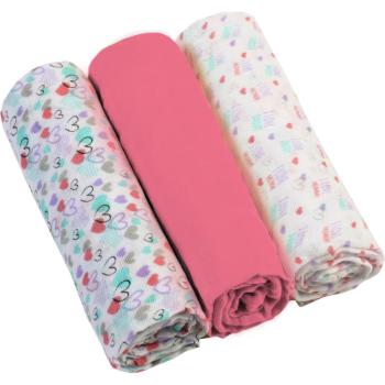 BabyOno Diaper Super Soft látkové plienky Pink 70 × 70 cm 3 ks