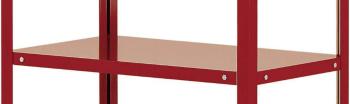 Manuflex  TT3618.3003 dno podlažie  ocelový plech práškovo lakované Zaťaženie (max.): 120 kg rubínovo červená