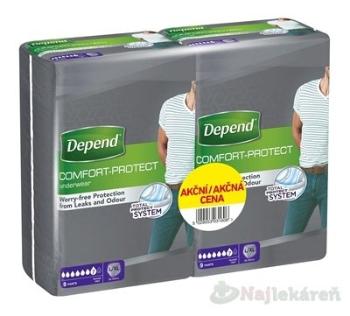 DEPEND NORMAL pre mužov DUOPACK, naťahovacie nohavičky (veľ. L/XL) 2x9ks