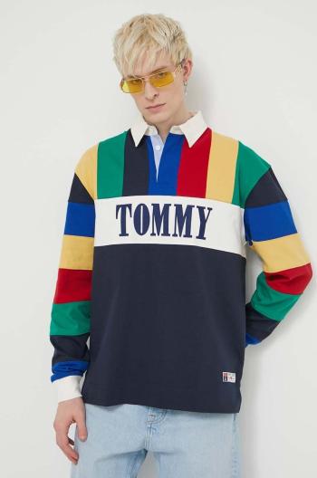 Bavlnené tričko s dlhým rukávom Tommy Jeans Archive Games vzorované,DM0DM19787