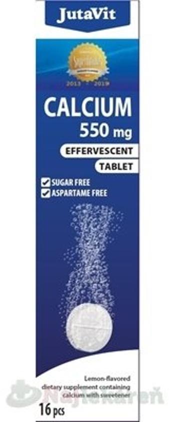 JutaVit Vápnik 550 mg šumivé tablety s citrónovou príchuťou 16 ks