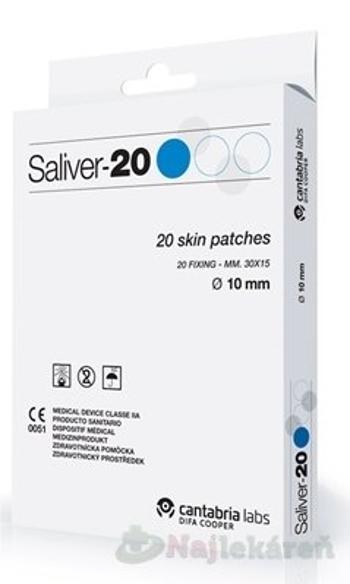 SALIVER-20 20 ks přiln.náplastí+obvazů na bradavice