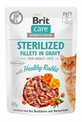 Brit Care Cat Fillets Gravy Sterilný zdravý králik 85g