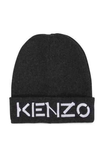 Detská čiapka Kenzo Kids šedá farba,