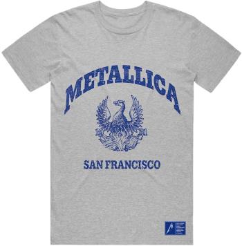 Metallica Tričko College Crest Grey M