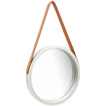 Nástenné zrkadlo s popruhom 40 cm strieborné (320362)