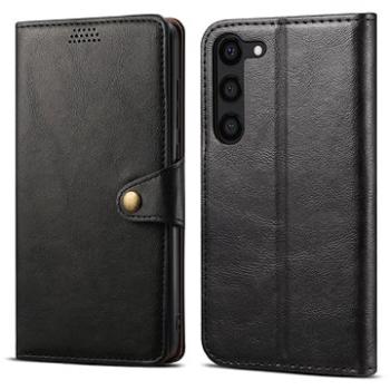 Lenuo Leather flipové puzdro pre Samsung Galaxy S23+, čierna (348424)