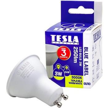 TESLA LED GU10, 3 W,  250 lm, 3000 K teplá biela (GU100330-7)