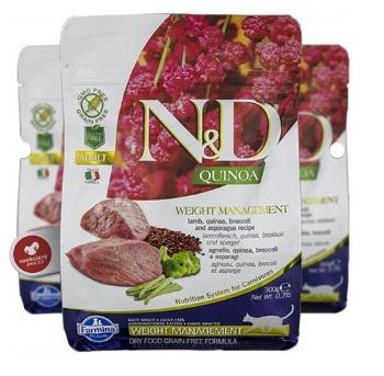 Farmina N&D cat QUINOA (GF) adult, weight managment, lamb granule pre mačky 0,3kg