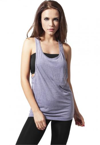 Urban Classics Ladies Loose Burnout Tank denimblue - XL