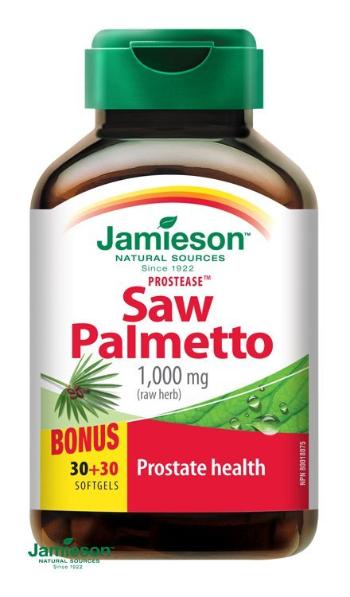 Jamieson Prostease™ Saw Palmetto 125 mg na prostatu 60 cps.