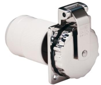 Marinco 4-wire three pole socket Stainless Steel 50A