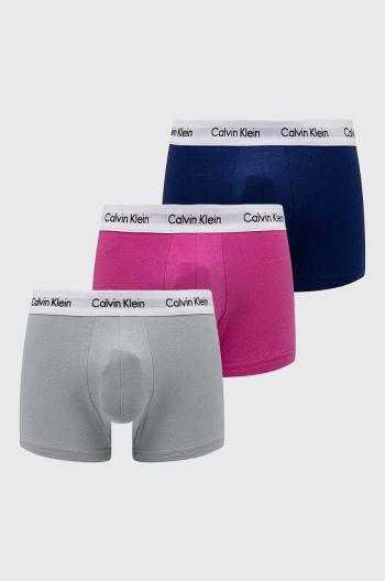 Boxerky Calvin Klein Underwear 3-pak pánske, fialová farba