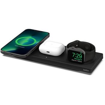 Belkin BOOST CHARGE PRO MagSafe 3 v 1 Bezdrôtová nabíjacia podložka pre iPhone/Apple Watch/AirPods, (WIZ016vfBK)