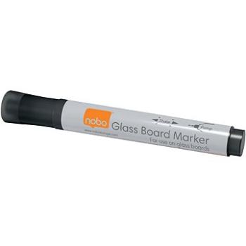 NOBO Glass Whiteboard Markers, čierny – balenie 4 ks (1905322)