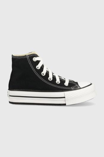 Detské tenisky Converse CHCK TAYLOR ALL STAR EVA LIFT 372859C čierna farba